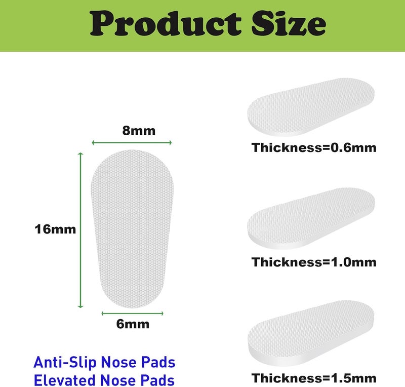 fusanwin Eyeglass Nose Pads 0.6mm Ultra-Thin, Thousands of Frog-Inspired Microstructured Fibers, Anti-Slip Soft Adhesive Glasses Nose Pads, Silicone Nose Pad for Glasses, Sunglasses (10 Clear Pairs) - Image 3